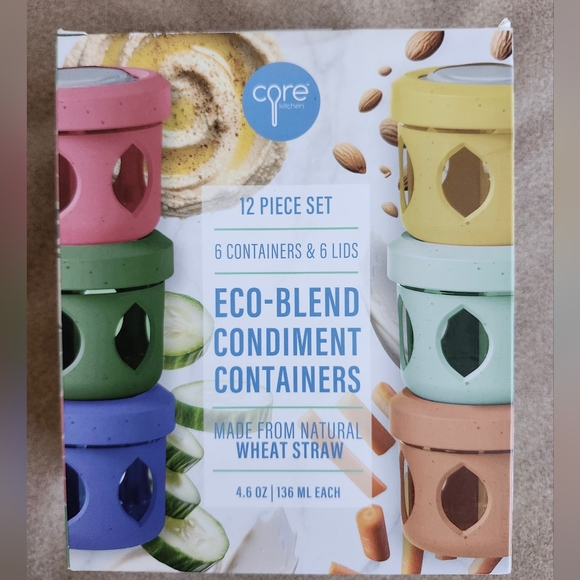 Core Home Eco-Blend Condiment Containers - Colorful Set - Picture 2 of 6